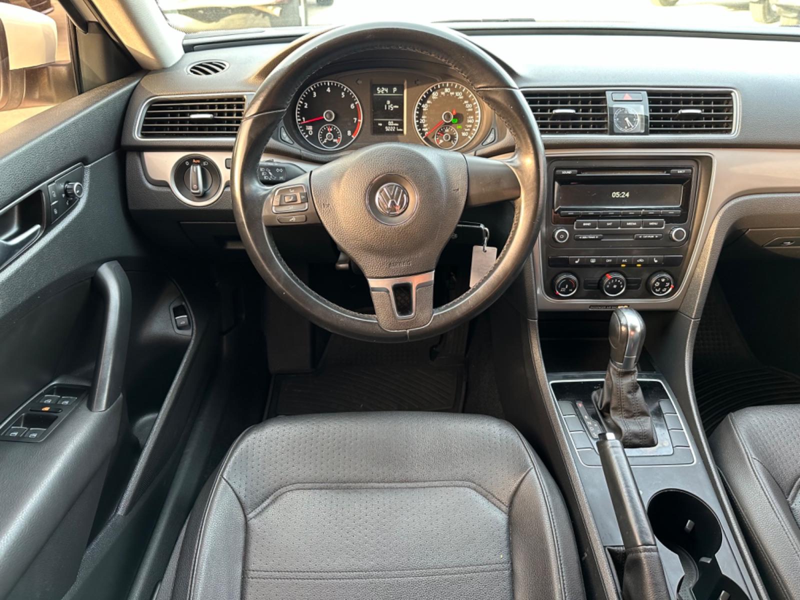 2014 White /Black Volkswagen Passat 1.8T S AT (1VWAS7A34EC) with an 1.8L L4 TURBO DIESEL engine, 6-Speed Automatic transmission, located at 1501 West 15th St., Houston, 77008, (713) 869-2925, 29.797941, -95.411789 - Photo #7